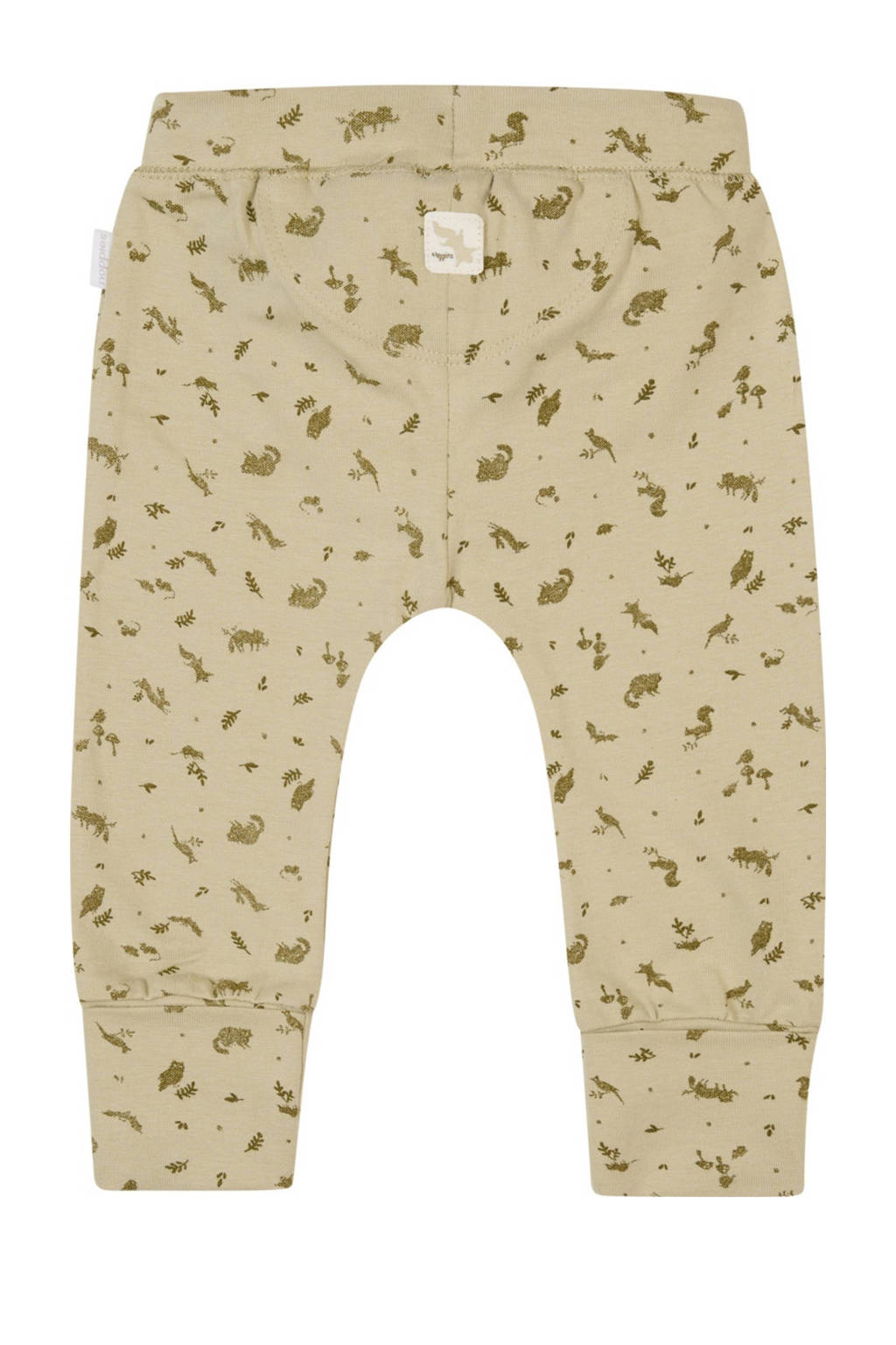 Noppies baby broek met all over print groen