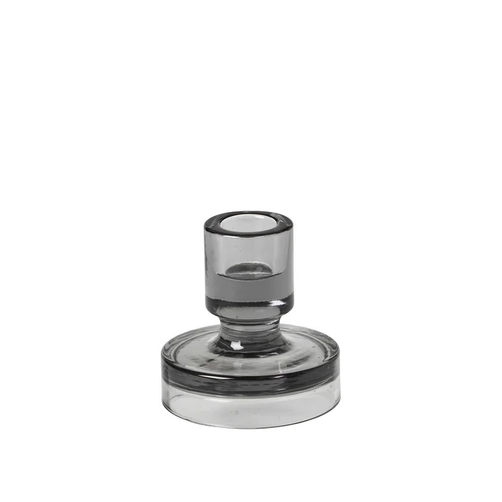 Broste Copenhagen - Petra Kerzenständer, Ø 8 x H 8 cm, smoked pearl / dark grey