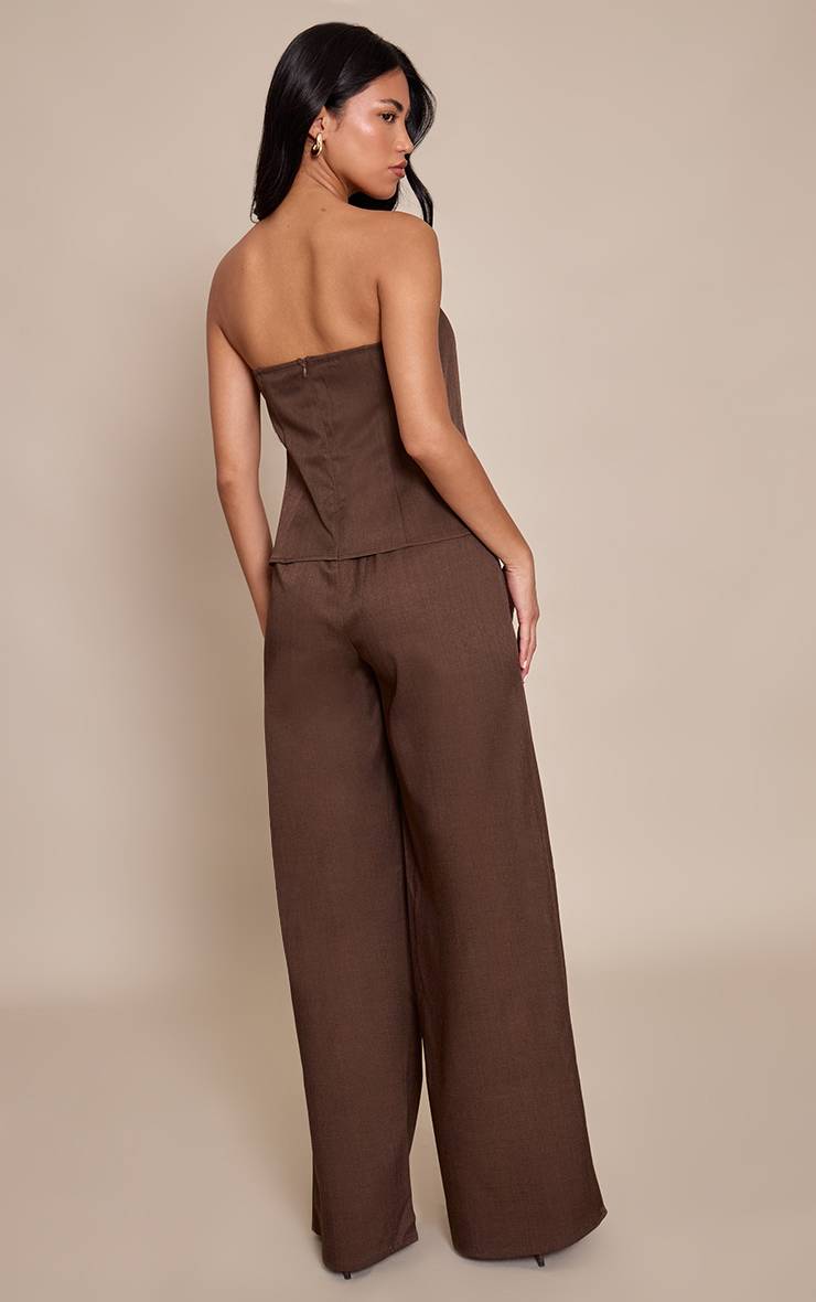 Chocolat Combinaison Pantalon Droit Ajusté À Bandeau
