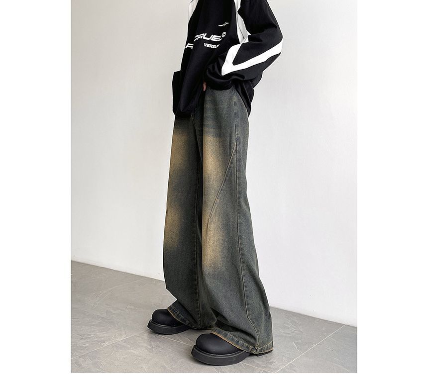 Savenne - Mid Rise Washed Flared Jeans