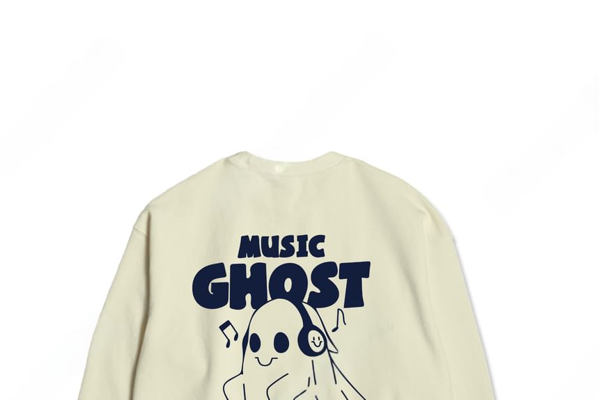 SeoulPop - Cartoon Print Loose-Fit Sweatshirt