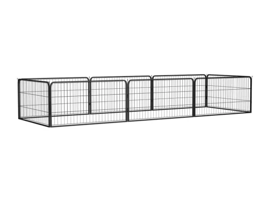 Parc pour chien 8 noire 300 x 100 x 50 cm 02_0043648
