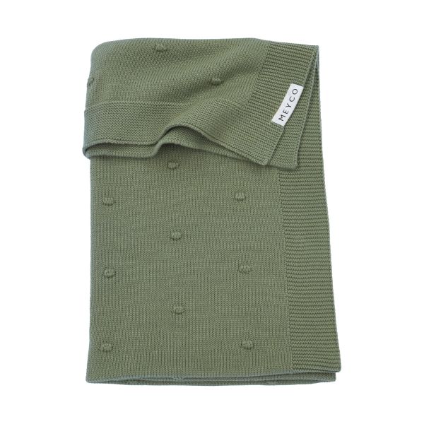 Meyco Mini Knots Wiegdeken 75 x 100 cm Forest Green