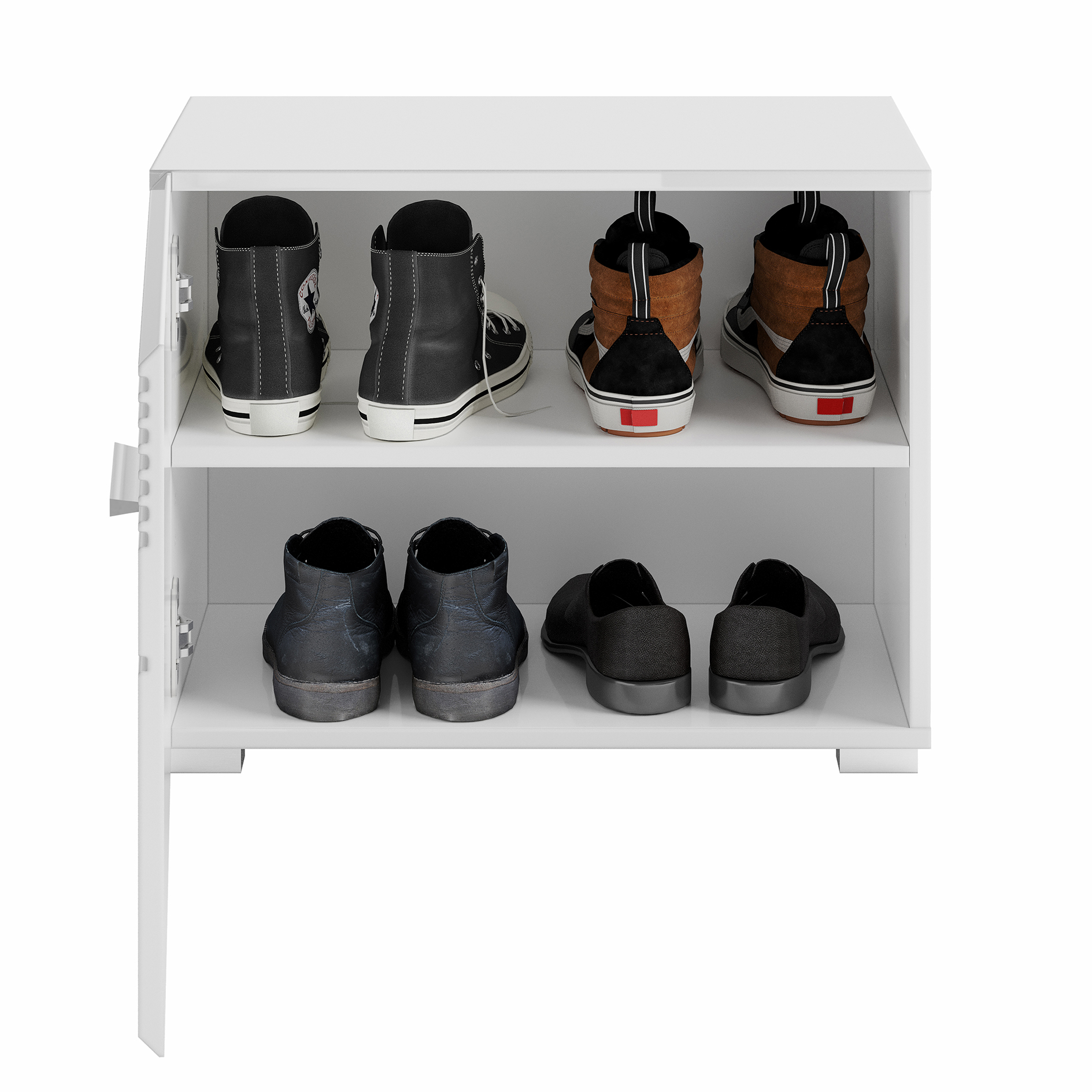 Sitzbank LINUS - weiß Hochglanz - 60 cm