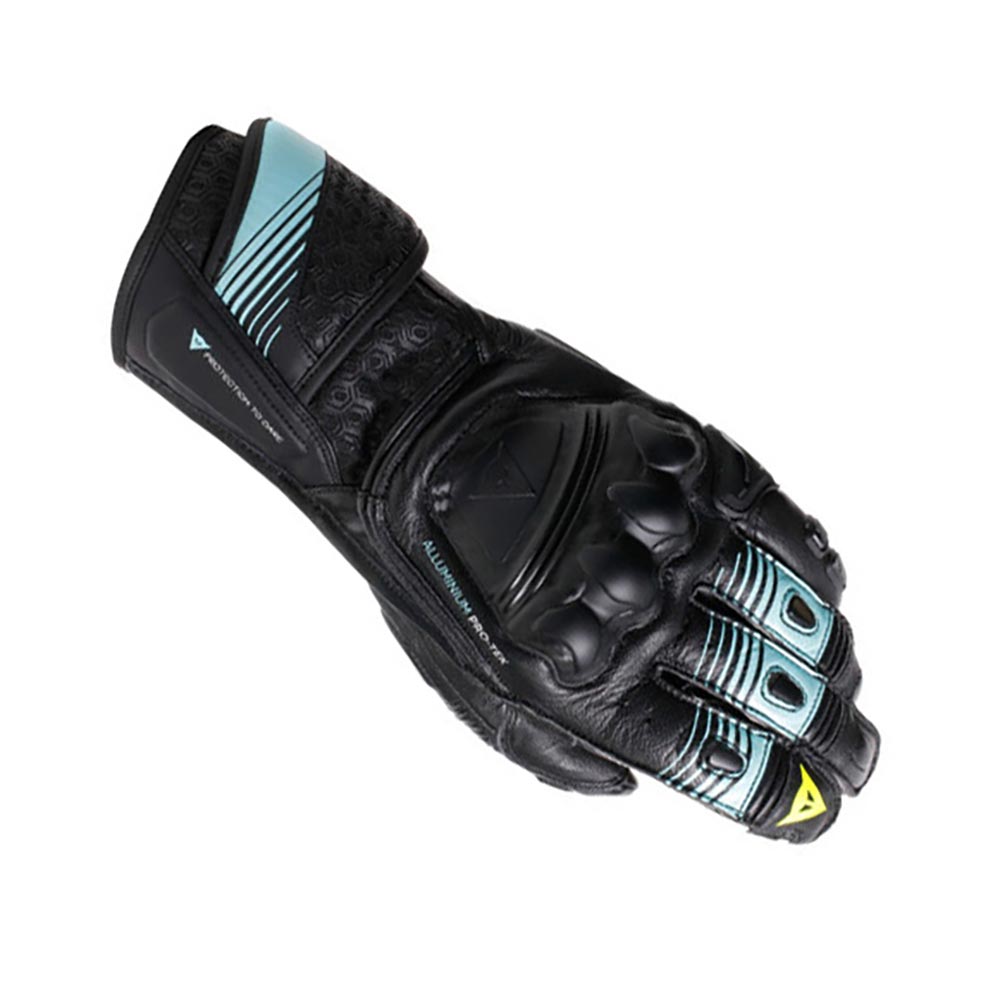 Dainese - Gants Fiero Metal Noir / Turquoise / Jaune fluo