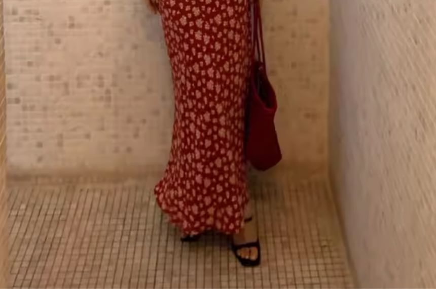 closetaine - Halter V-hals maxi-jurk met bloemenprint