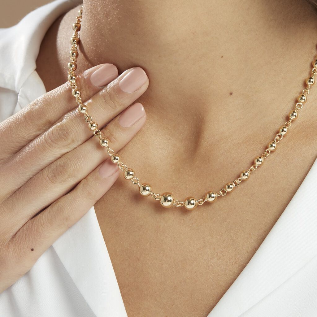 Collier Diona Danilo Maille Boule Or Jaune