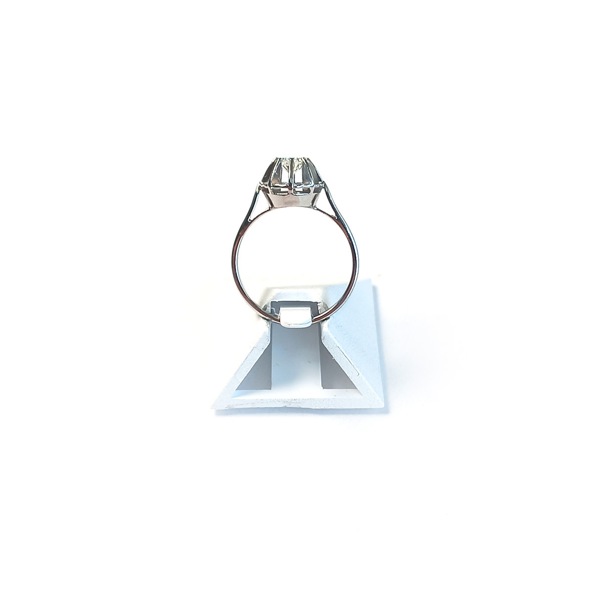 Bague d'occasion or 750 blanc diamant 0.30 carat