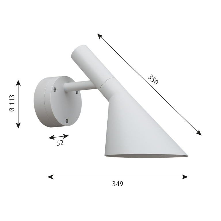 Louis Poulsen AJ 50 Outdoor wandlamp LED V3 grijs