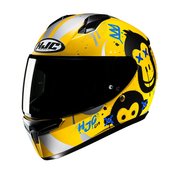 HJC - Casque C10 Geti MC3SF / Jaune / Argent / Noir / Mat