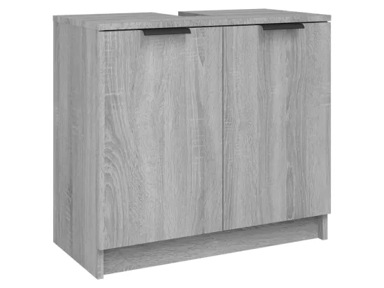 Meubles de salle de bain 5 pcs Sonoma gris Bois d'ingénierie