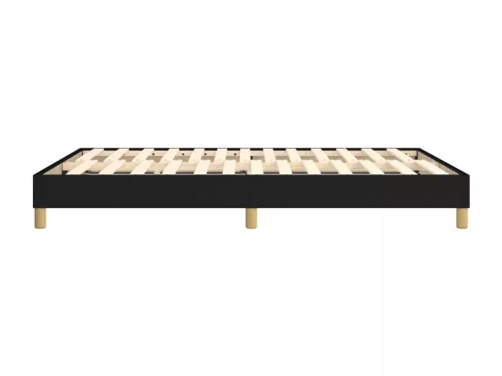 Sommier à lattes de lit Noir 140x190 cm Tissu
