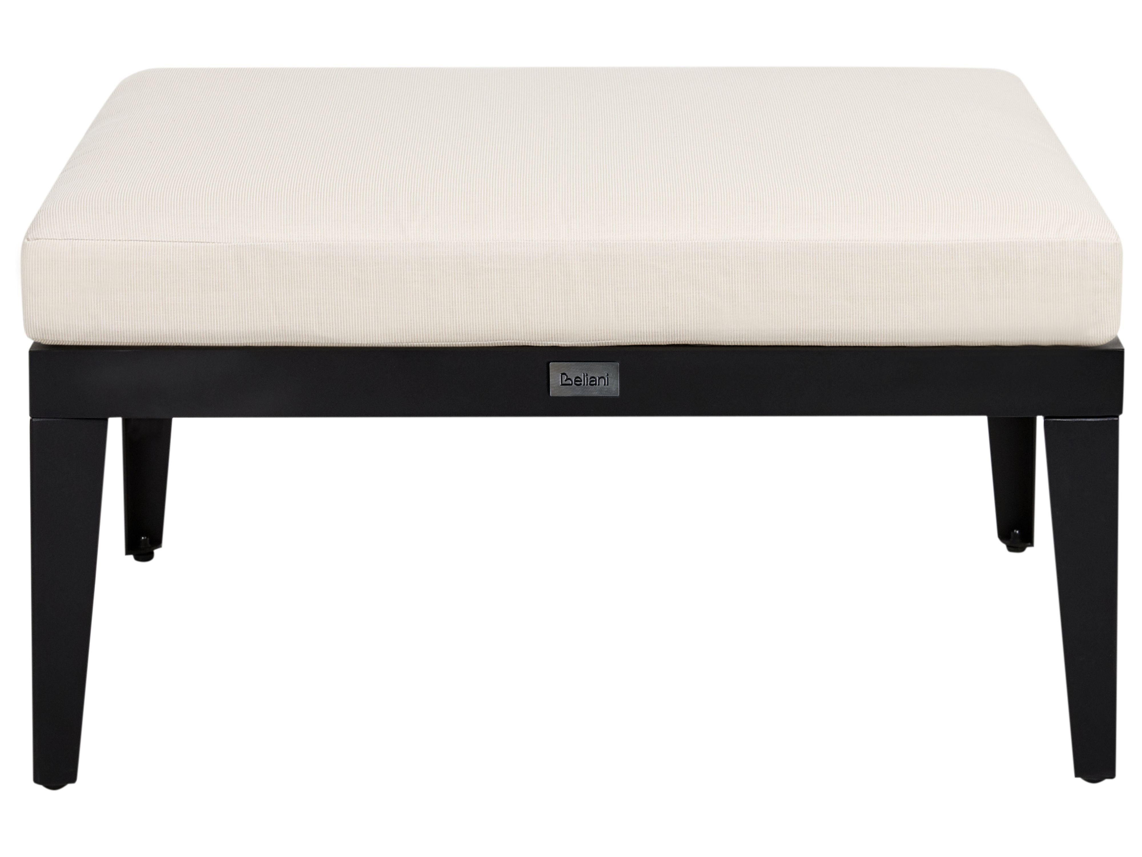 Loungeset met tafel en ottomaan 4-zits BRACCIANO linkszijdig Gecertificeerd acaciahout Lichtbeige