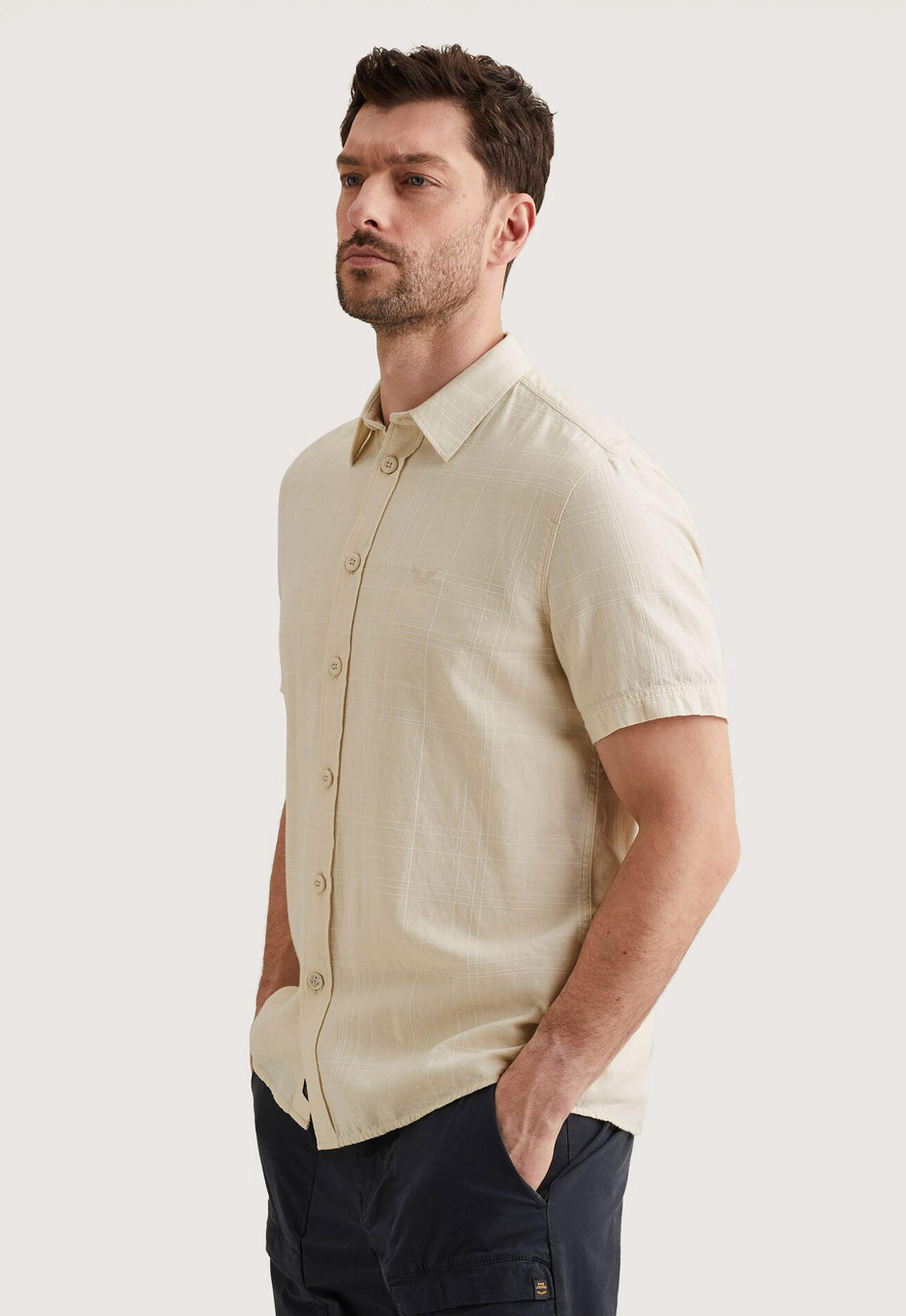 PME Legend PSIS2603256 Short Sleeve Shirt Slubgrid