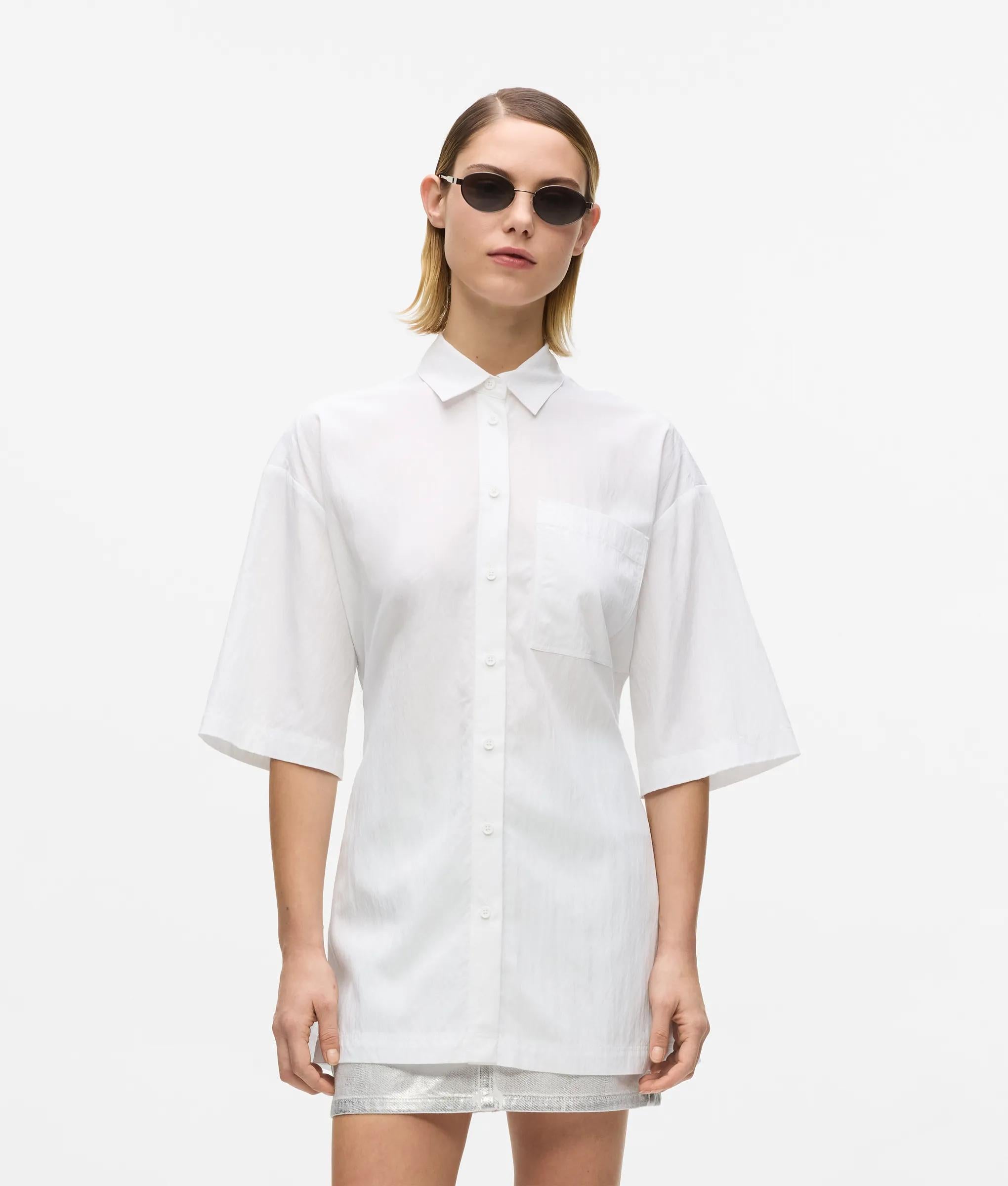 Shirt met korte mouwen en stropdas