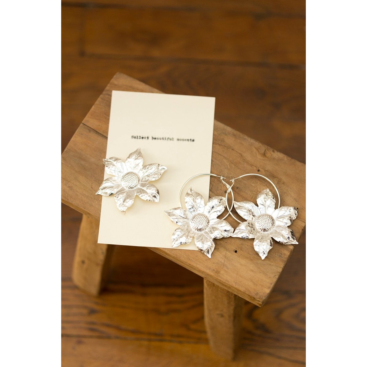 broche fleur plaqué argent - HESPÉRIS
