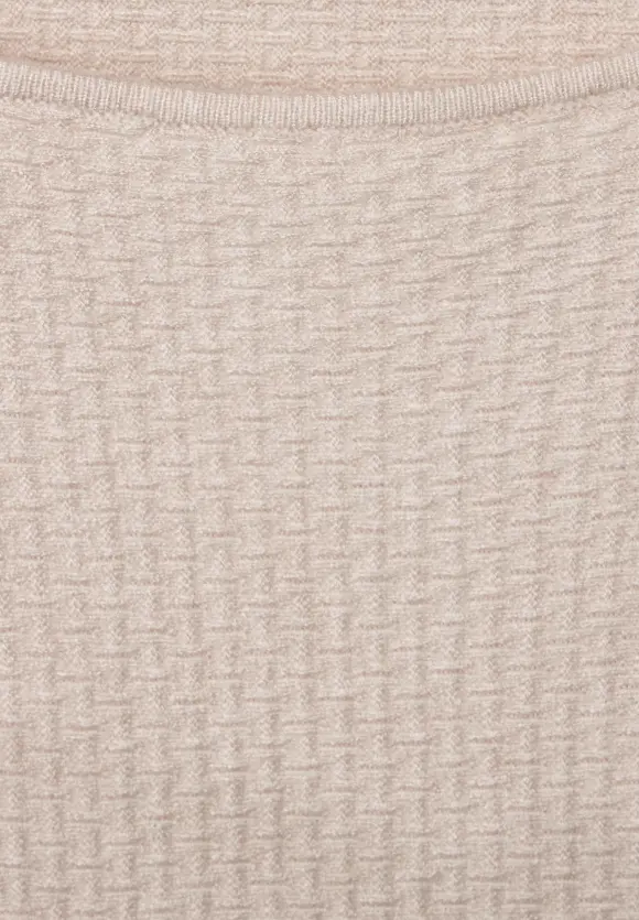 Struktur Strickpullover - whisper cream melange