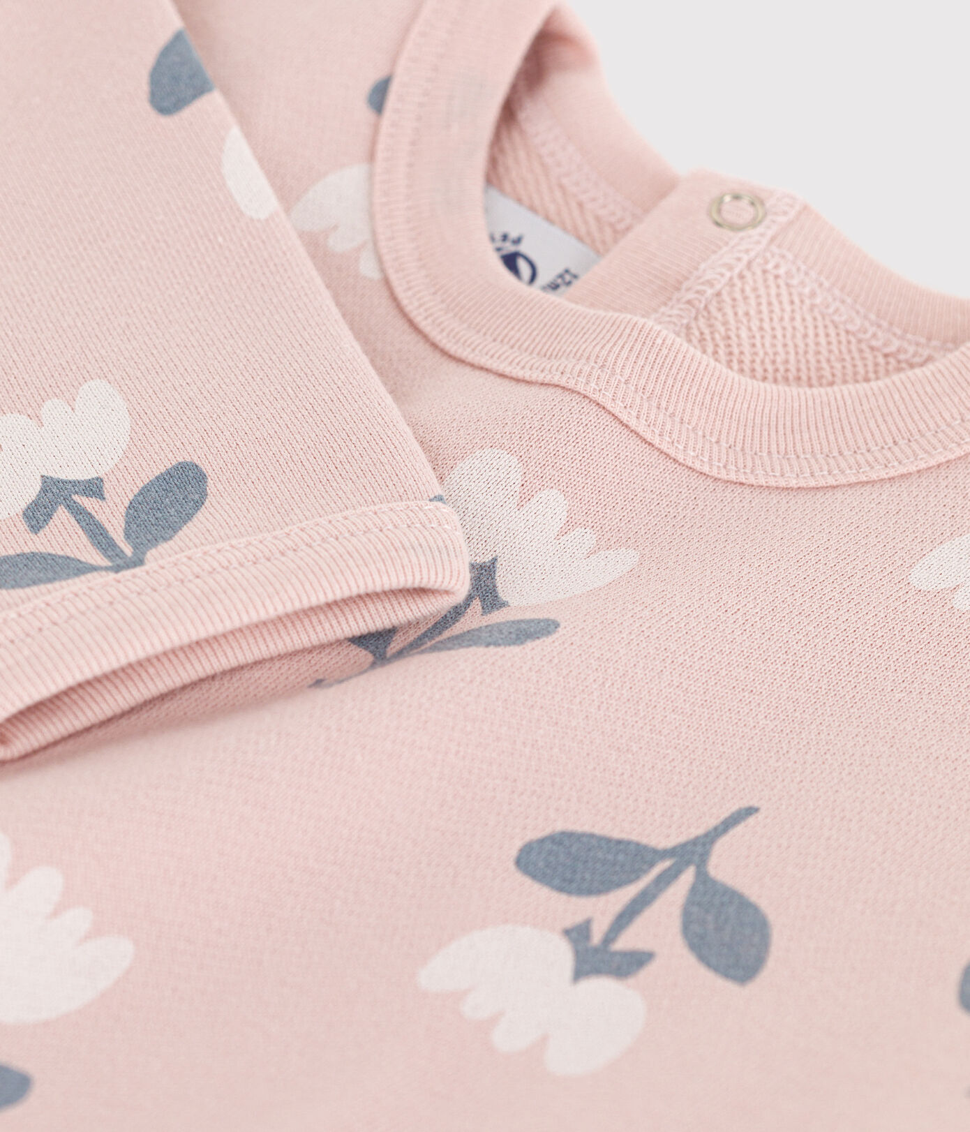 Sweatshirt bébé en molleton imprimé fleuri