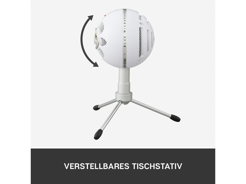 Blue Kondensatormikrofon Snowball iCE Weiss Desktop-USB-Mikrofon