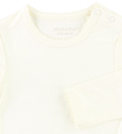 Minymo Body l/æ - Bambus - Hvid