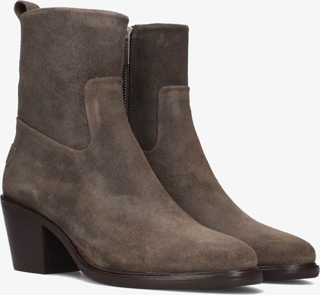 SHABBIES taupe shabbies enkellaarsjes julie ankle boot