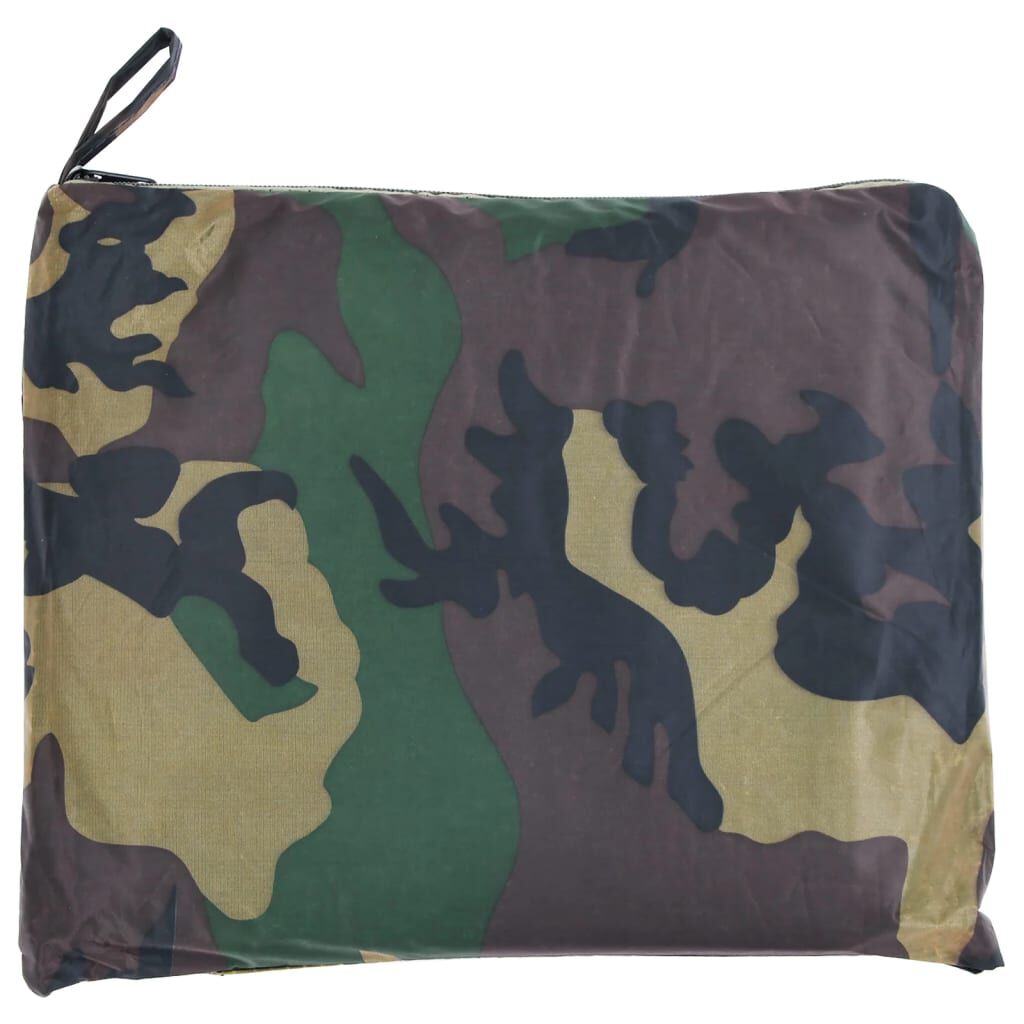 Waterdichte regenponcho voor kamperen, camouflage
