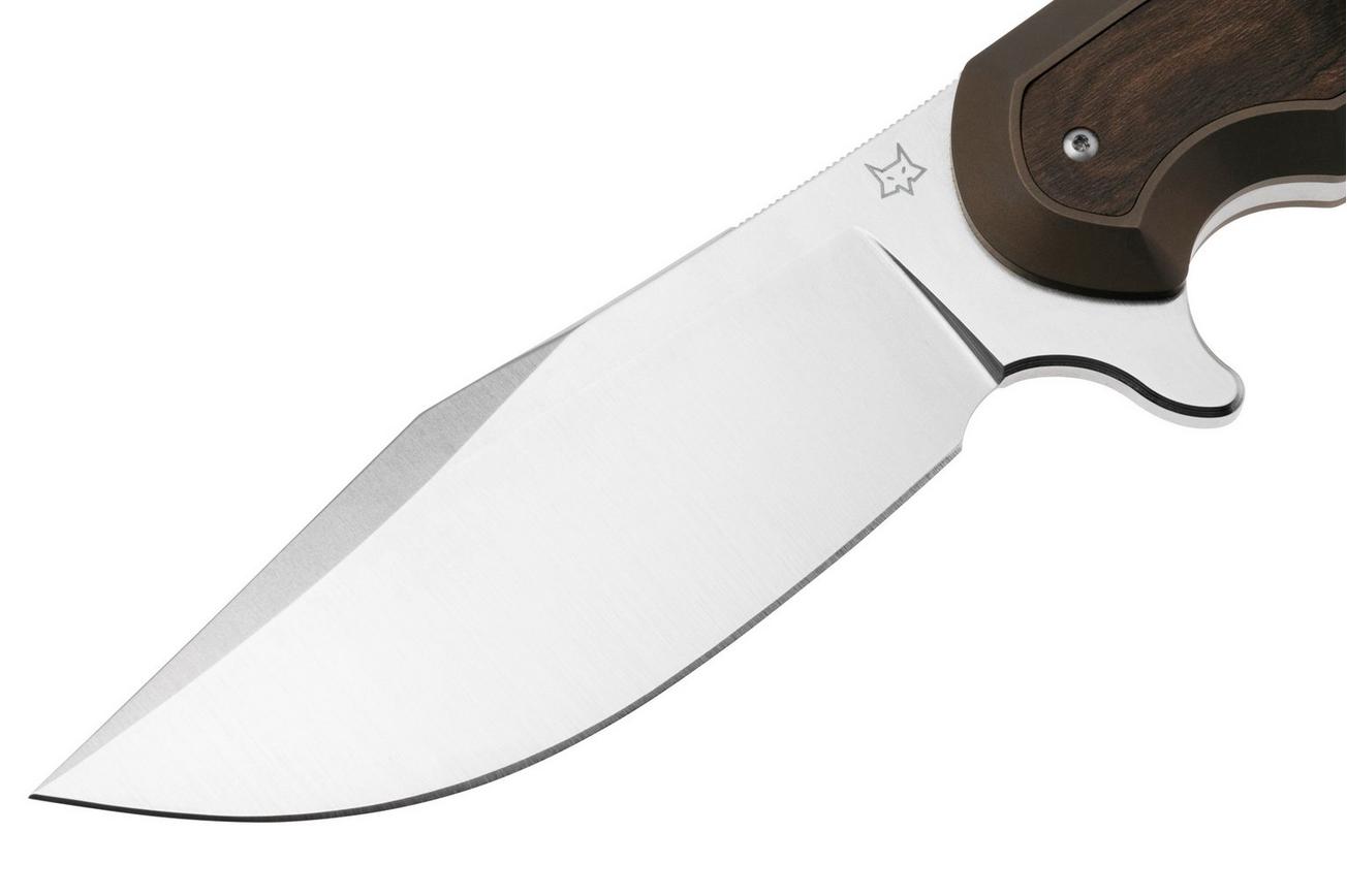 Fox Knives Eastwood Tiger 2022 Edition FX-106-TIZW Elmax Satin, Bronze Oxidation Titanium Ziricote Inlay, vaststaand mes