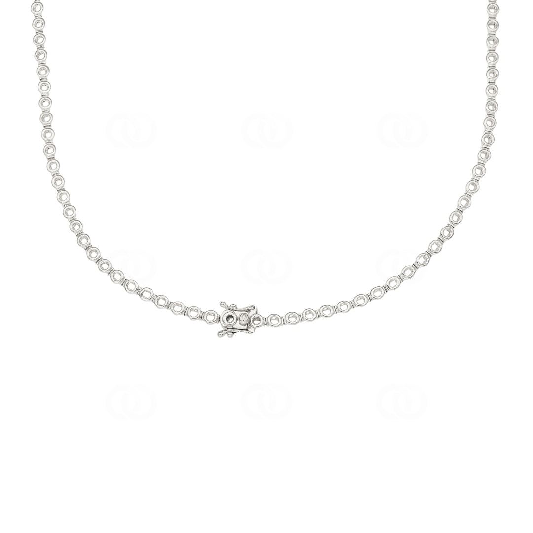 1.50 Karat Halo Diamantencollier 750/18 K Weissgold