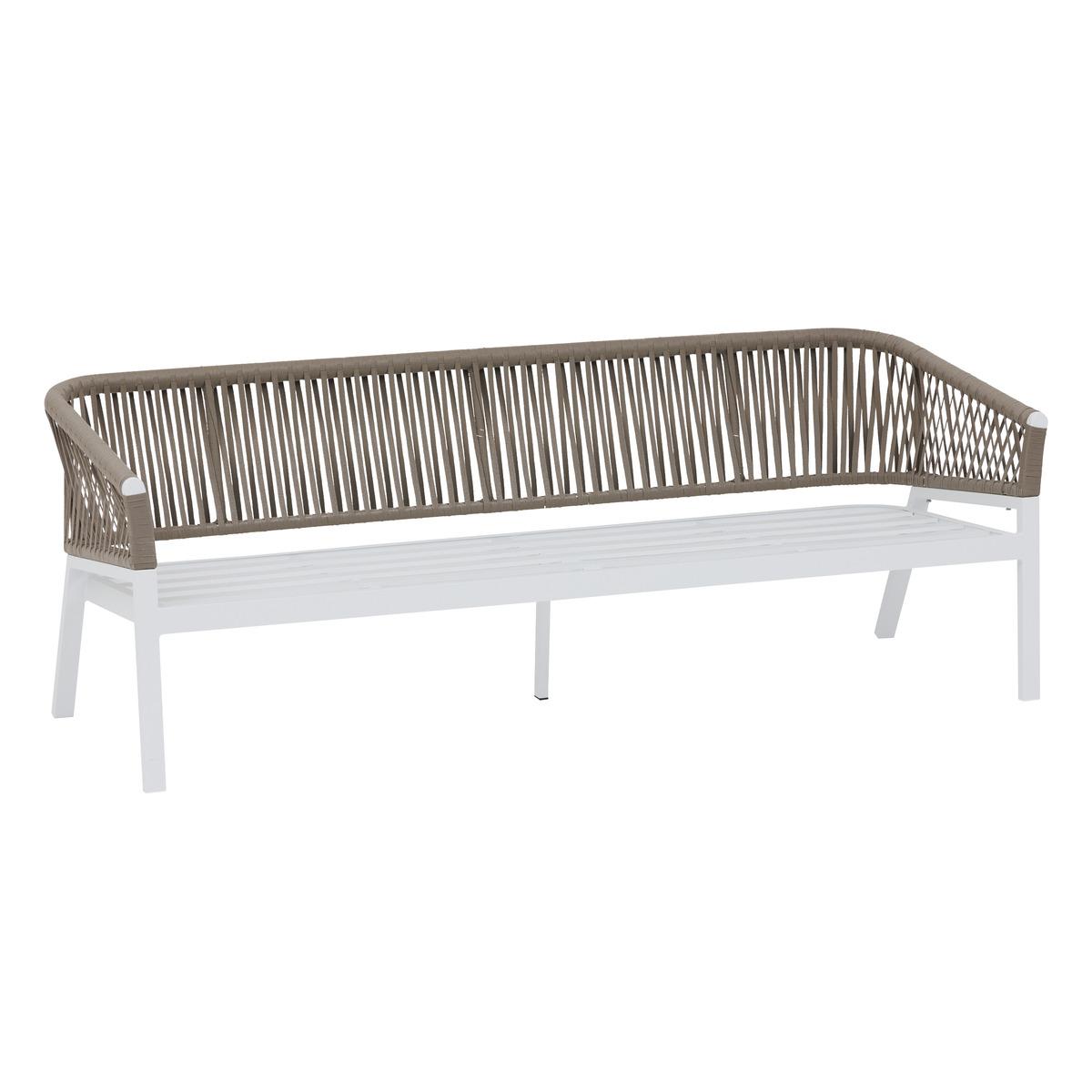 CANAPE ORIENGO TAUPE BLANC 3 PLACES