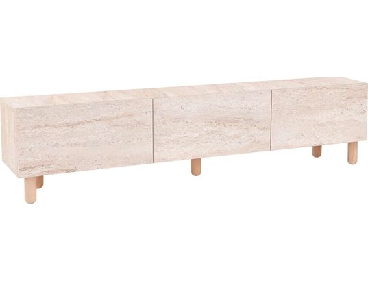 CONCEPT1 - Meuble TV Alvin travertin 180 x 31,4 x h42 cm