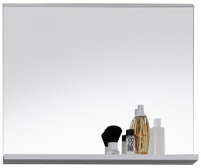 welltime Badspiegel »Marbella« Badezimmerspiegel in Weiss mit Ablage - Masse (B/T/H) 60/10/50 cm
