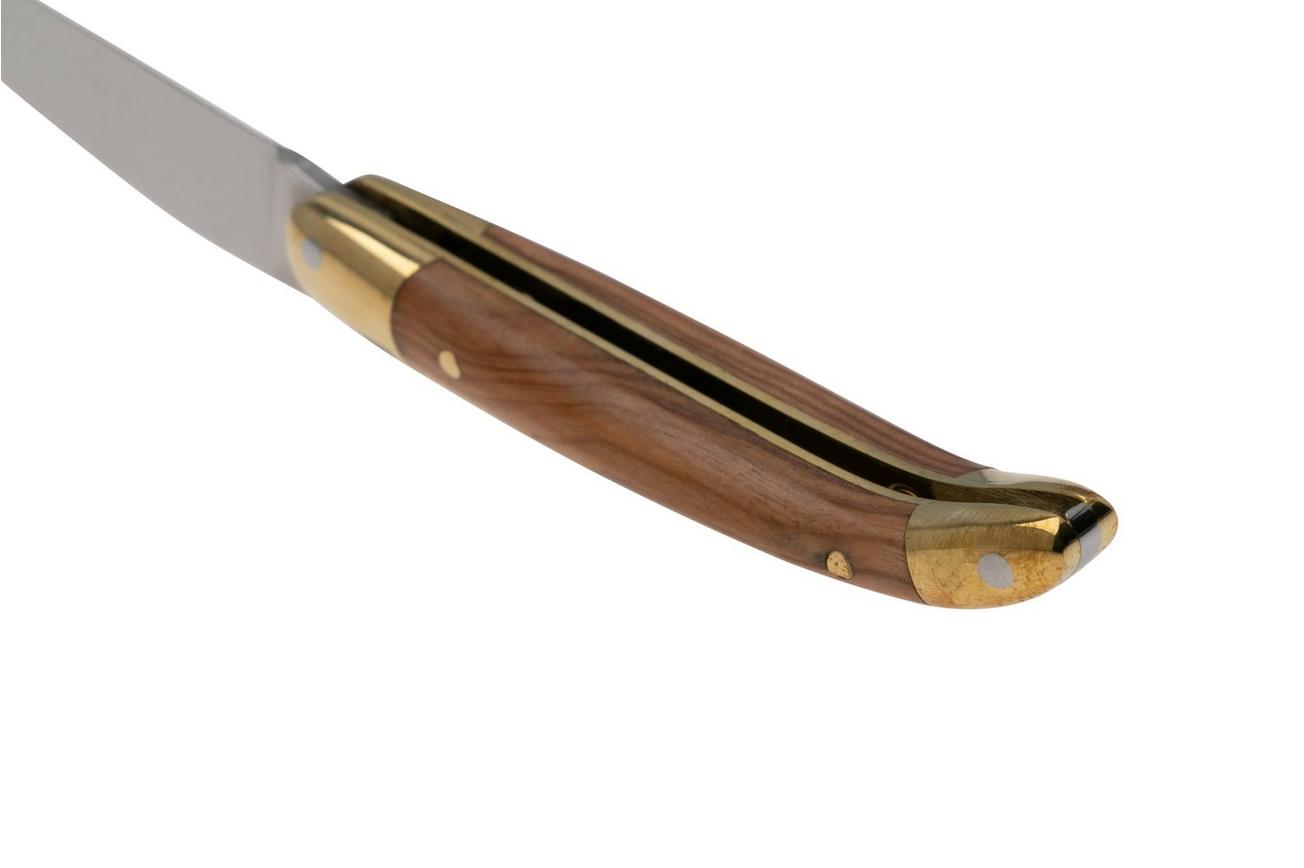 Forge de Laguiole LA127OL Olive Wood, gepolijst, Laguiole zakmes, 7 cm