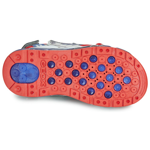 Geox - J SANDAL ANDROID BOY - Bleu / Rouge / Blanc