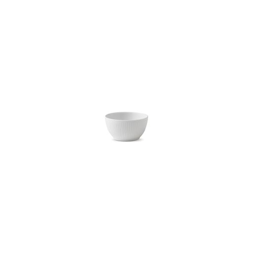 Royal Copenhagen Hvid Riflet Sukkerskål, Ø8,5 cm
