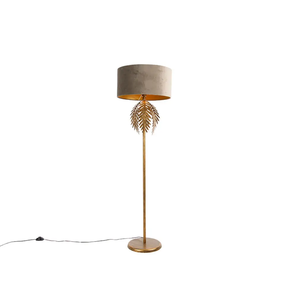 Qazqa vloerlampen botanica taupe e27