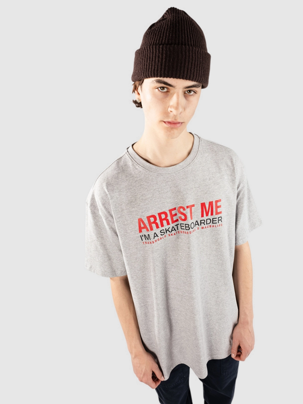 Macba Life Arrest Me T-Shirt heather grey