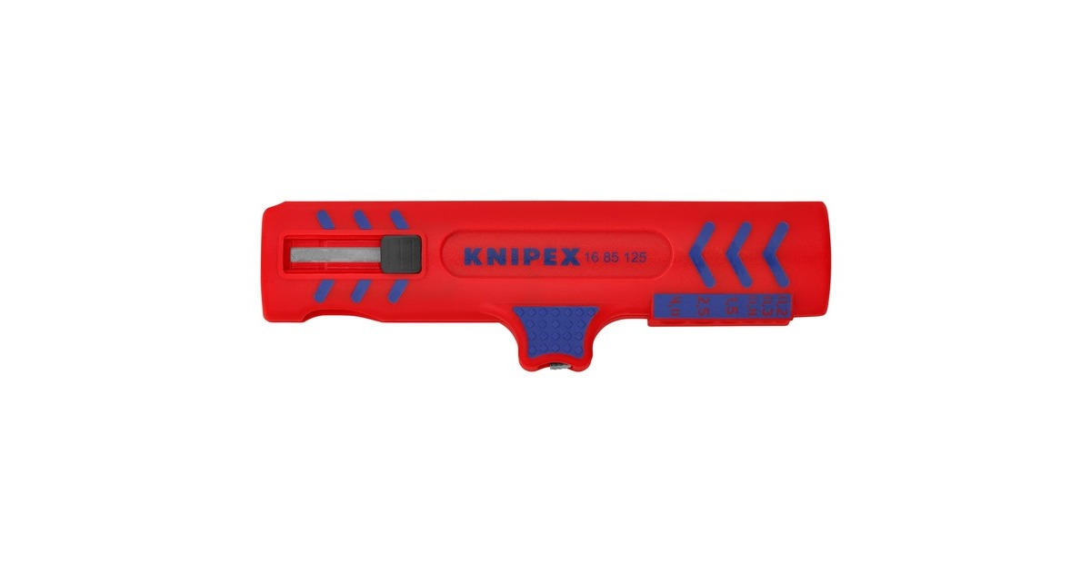KNIPEXUniversele kabelstripper 1685125SB kabelstrip-/ontmantelingsgereedschap  (Rood/blauw)