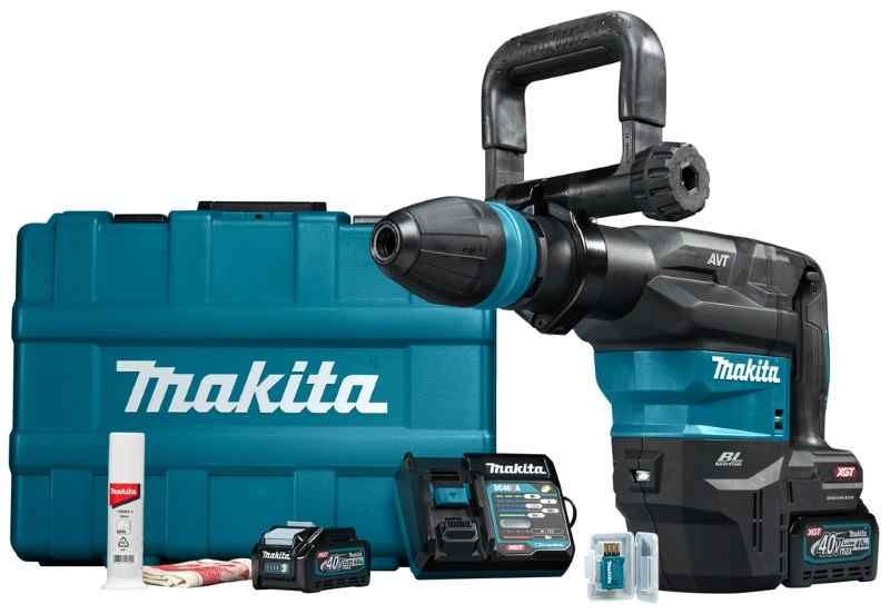 Makita HM001GM205 40V Max Breekhamer set (2x4.0Ah) in koffer met AWS zender
