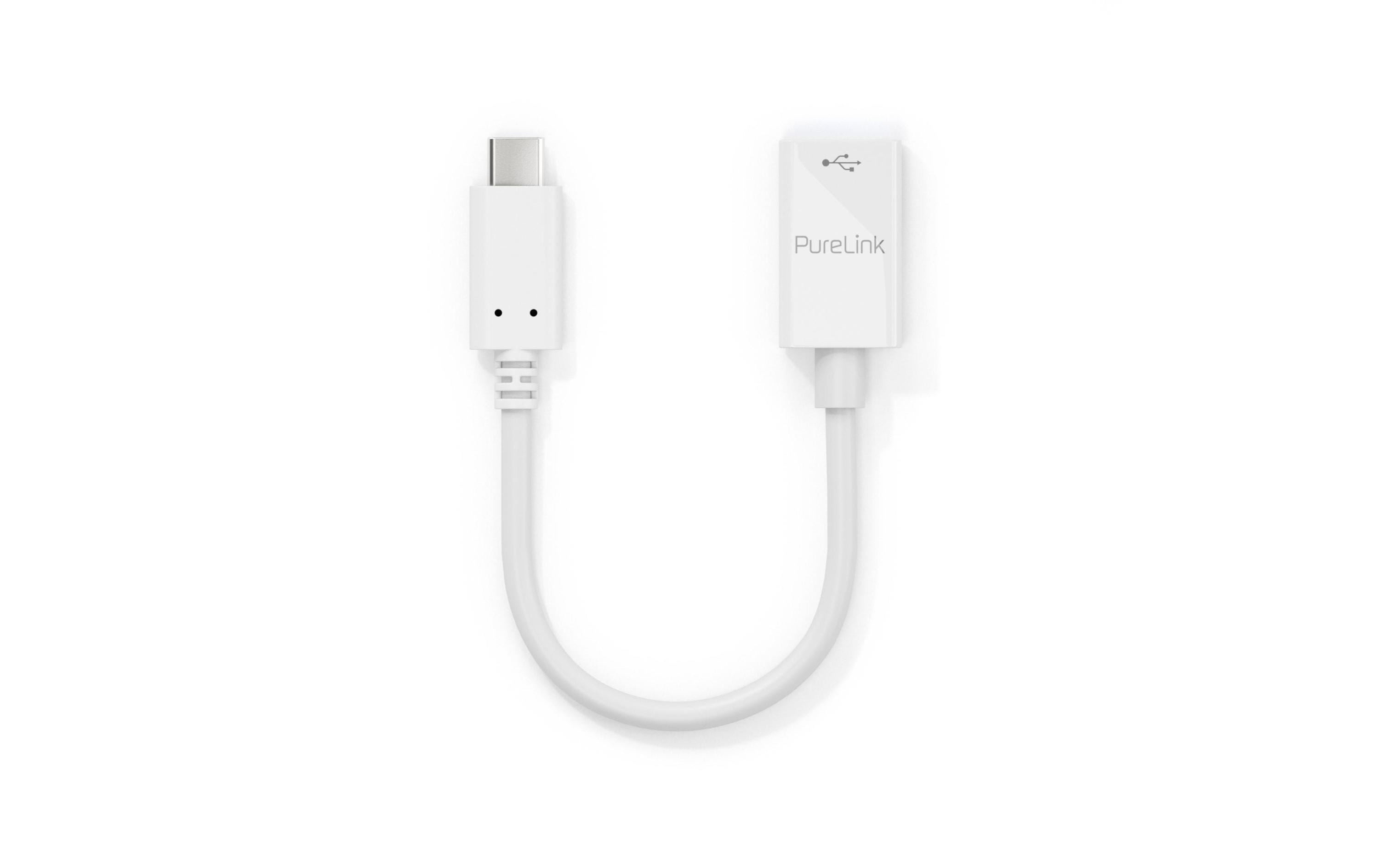 USB 3.1 Adapter IS230 USB-C Stecker - USB-A Buchse, weissPureLink Premium USB-C auf USB-A OTG Adapter (USB 3.1 Gen1), Portsaver 0,10m, schwarz