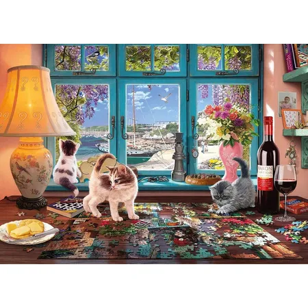 Schmidt Spiele Puzzle - Am Puzzletisch, 1000 Teile