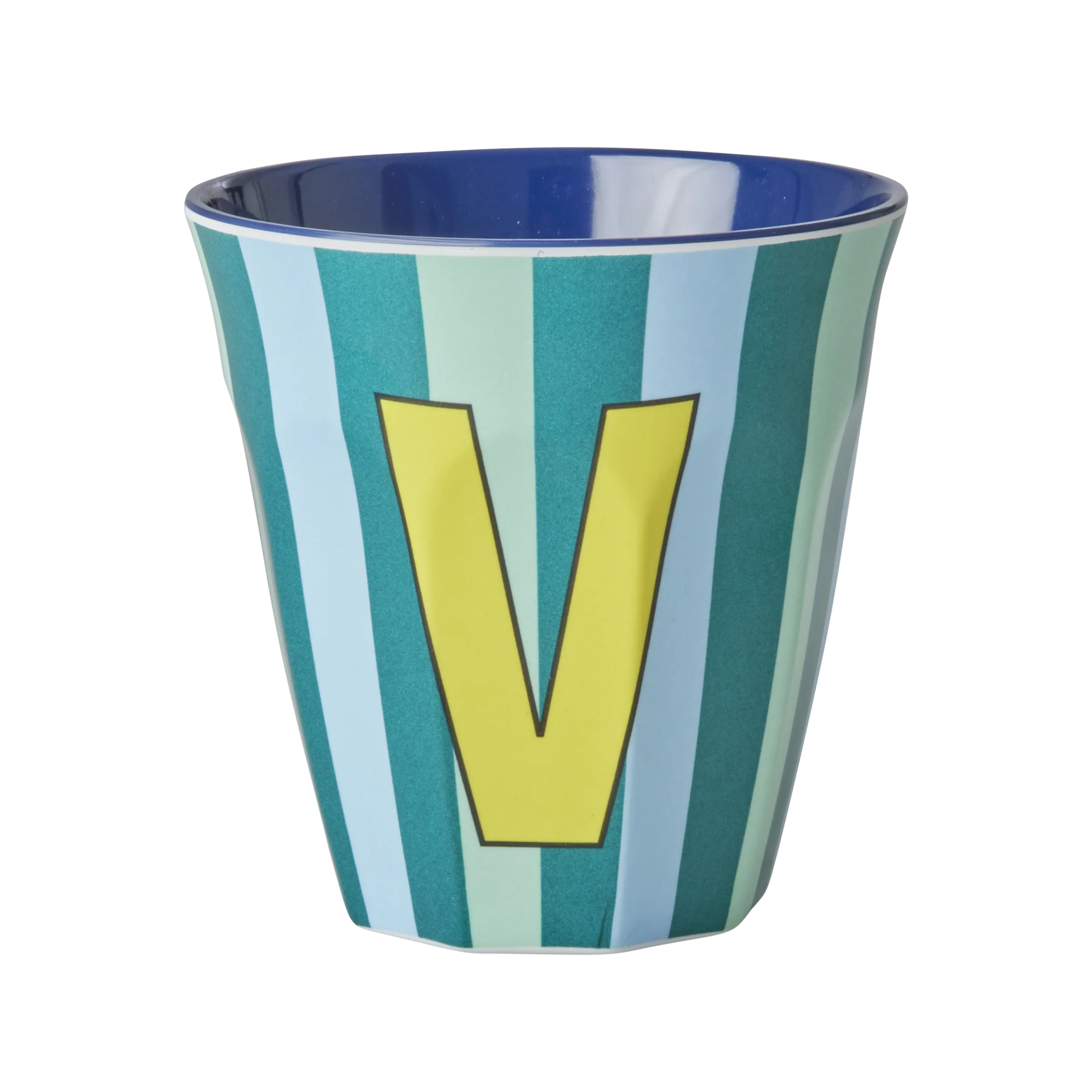 RICE  Melamine Alfabet kop, blå mix - 250 ml.