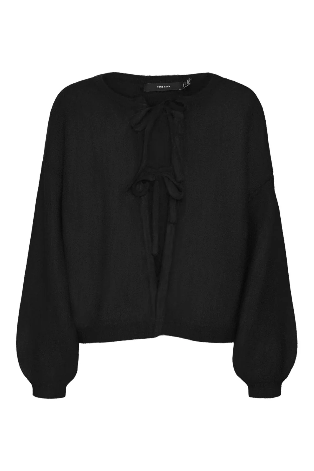 Vero Moda Vmbow Ls O-Neck Tie Cardigan 4642024 black