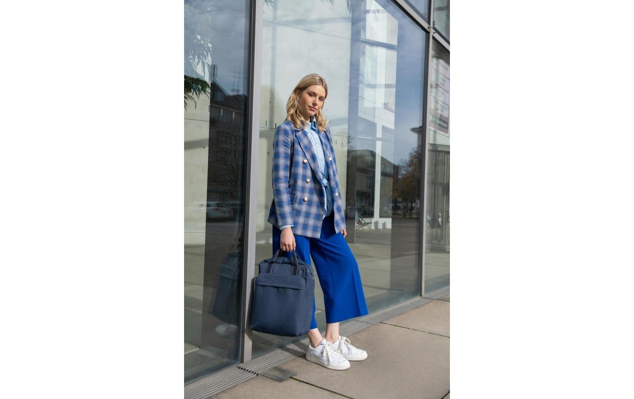 Rucksack Allday M Herringbone Dark BlueTages-Rucksack aus recyceltem Material