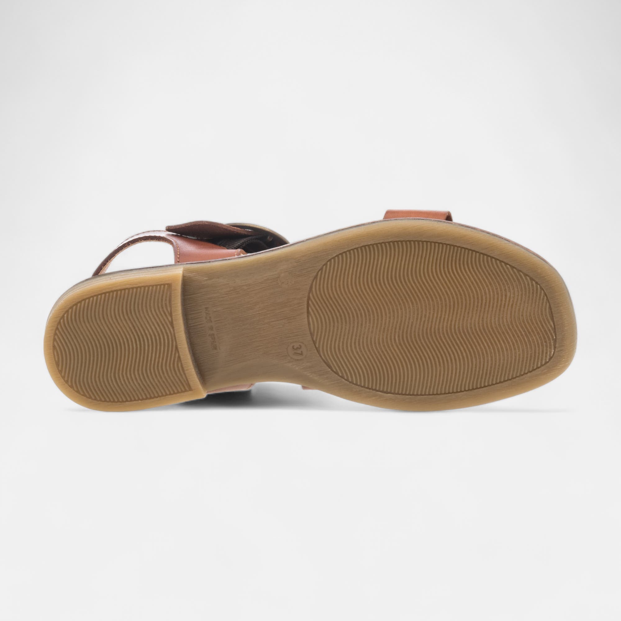 Nu-pieds Femme en cuir cognac