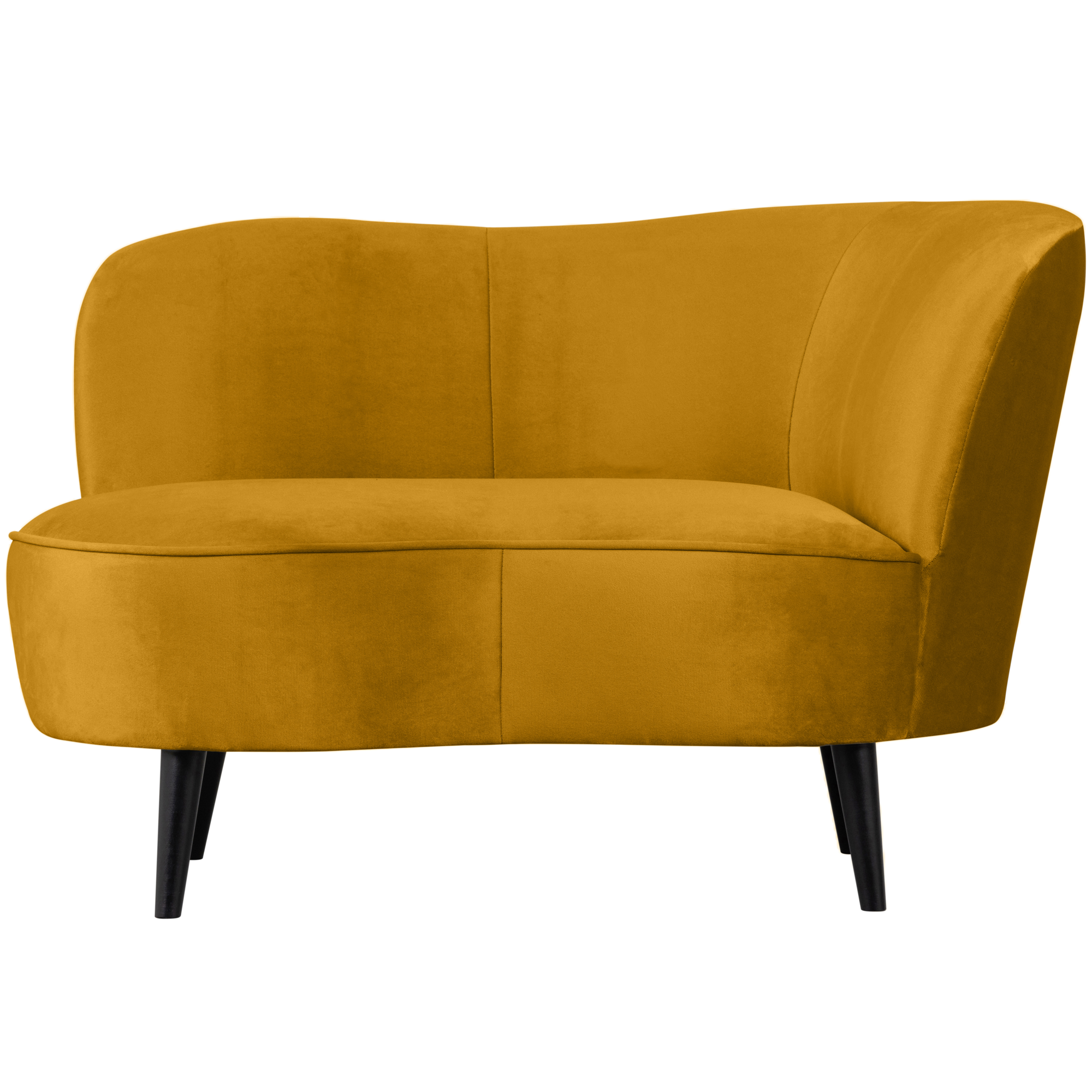 Lounge fauteuil Sara Sara Lounge Fauteuil Rechts - Fluweel - Oker