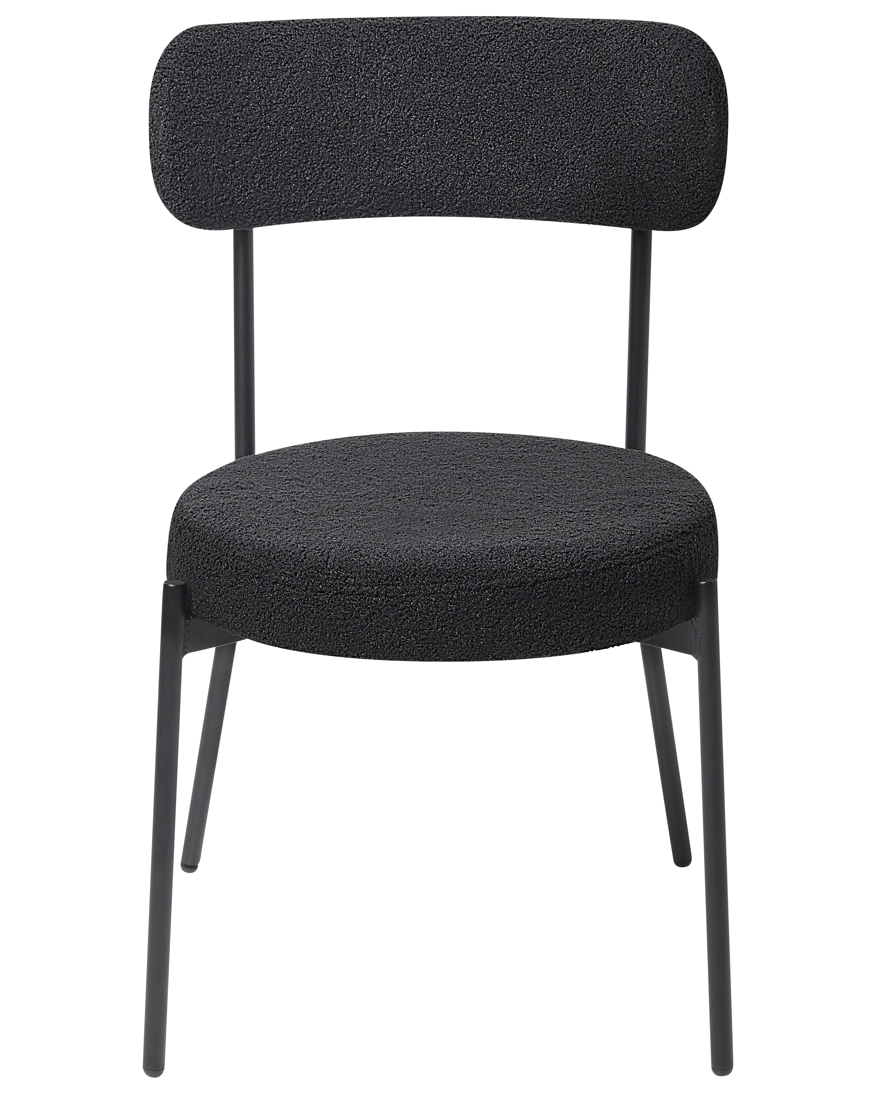 Set van 2 eetkamerstoelen ALLISON Bouclé Zwart