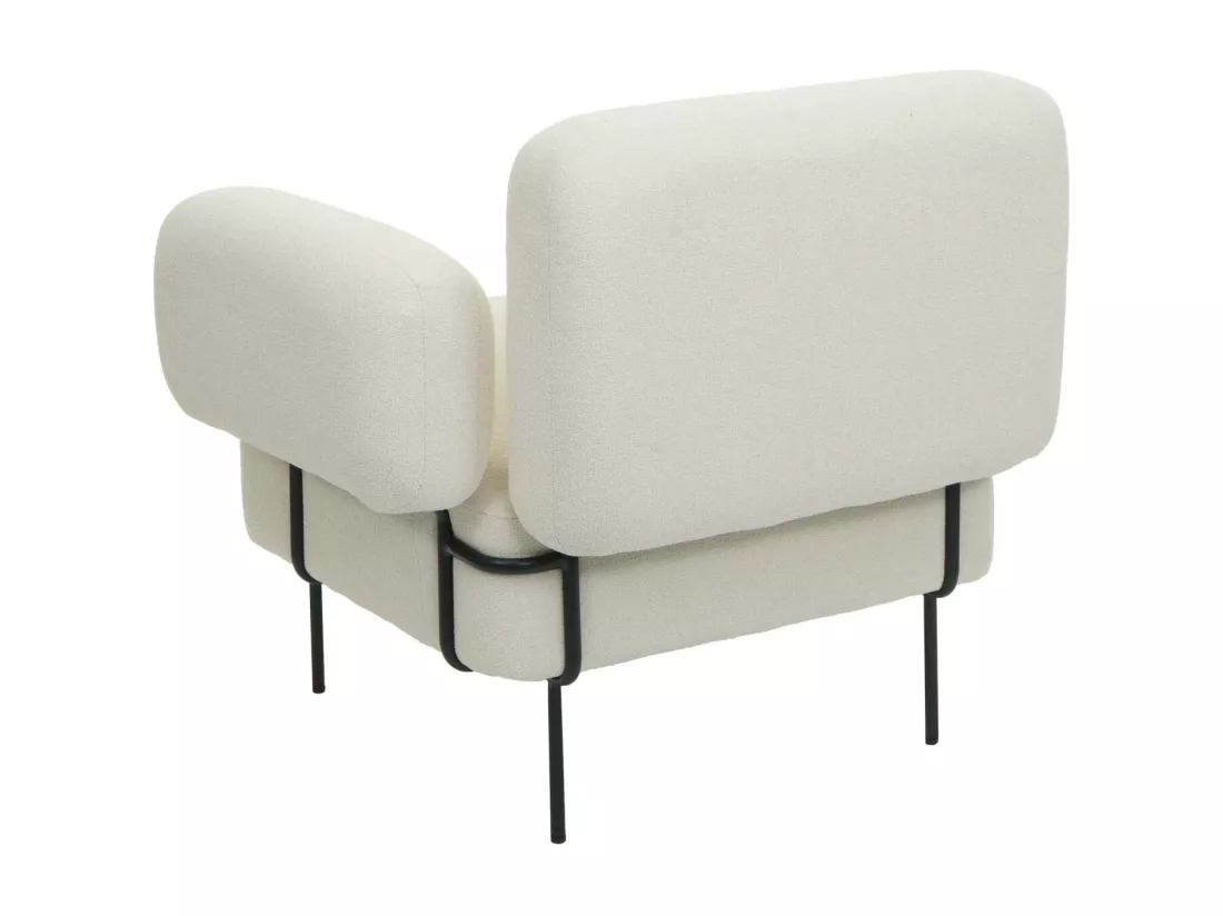 Fauteuil de salon MCW-L83, crème