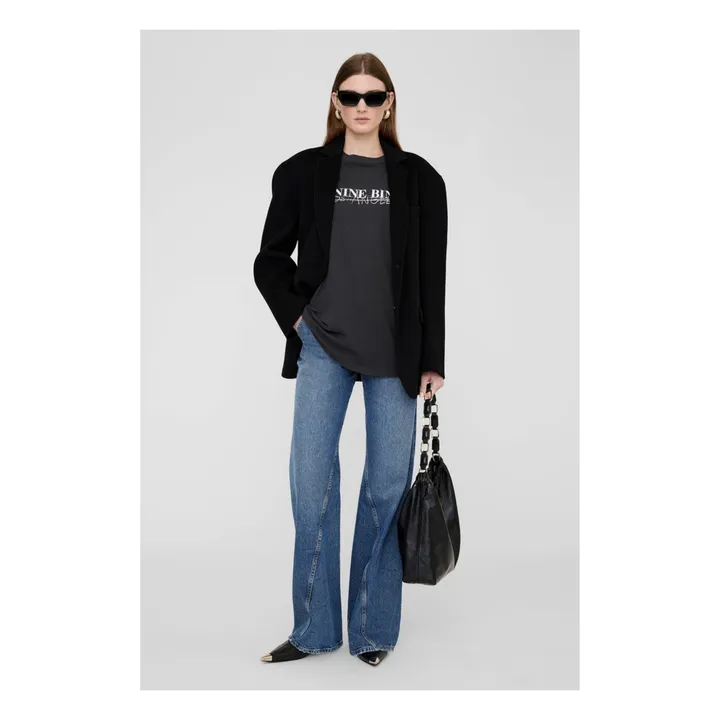 Anine Bing T-shirt Walker Doodle Coton Bio | Noir
