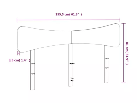 Tête de lit 150 cm bois massif de pin