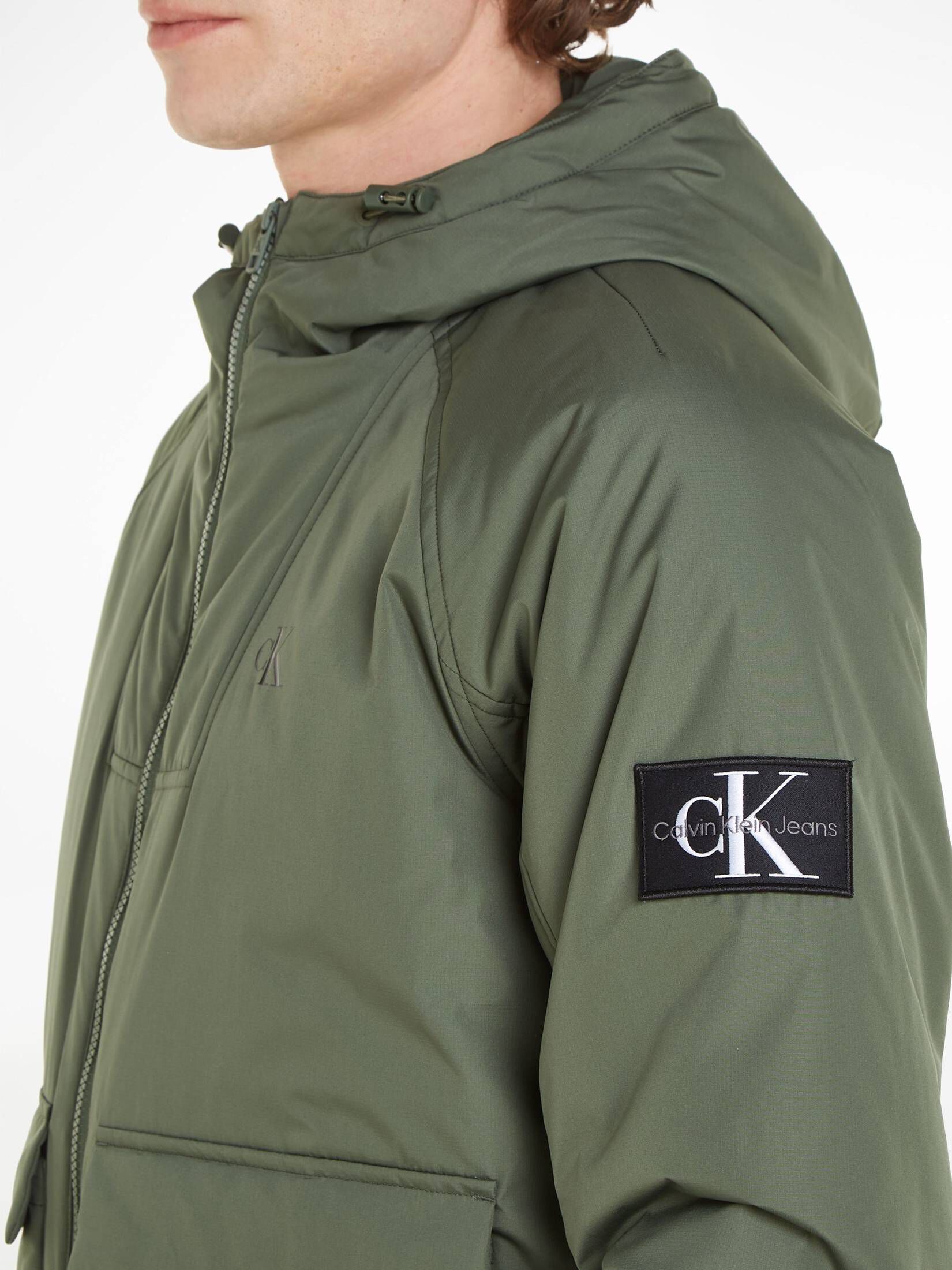 CALVIN KLEIN JEANS| Herren Jacke PADDED HOODED HARRINGTON